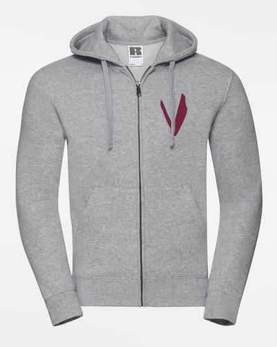 Russell Premium Heavy Zip-Hoodie "Wesseling Vermins", V, heather grau-DIAMOND PRIDE