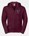 Russell Premium Heavy Zip-Hoodie "Wesseling Vermins", V, maroon-rot-DIAMOND PRIDE