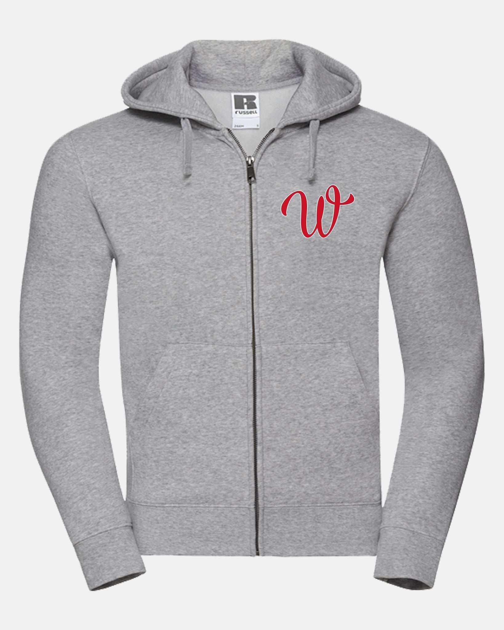 Russell Premium Heavy Zip-Hoodie "Wolfsburg Blackbirds", W, heather grau-DIAMOND PRIDE