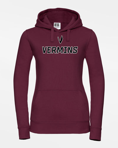 Russell Premium Ladies Heavy Hoodie "Wesseling Vermins", V & Vermins, maroon-rot-DIAMOND PRIDE