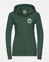 Russell Premium Ladies Heavy Zip-Hoodie "Kufstein Vikings", Crest & Valkyries, dunkelgrün-DIAMOND PRIDE