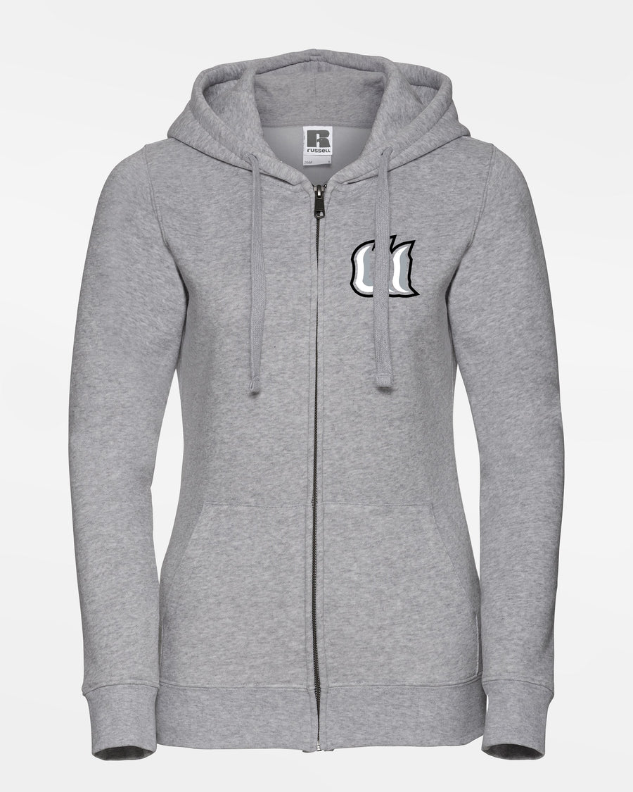 Russell Premium Ladies Heavy Zip-Hoodie "Laufer Wölfe", W, heather grau-DIAMOND PRIDE