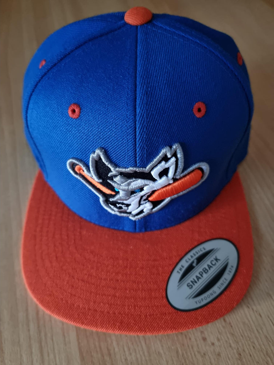 Snapback Cap "Laufer Wölfe" Wolf, Street Edition, royal blau/orange - One Size Fits All (OSFA)-DIAMOND PRIDE