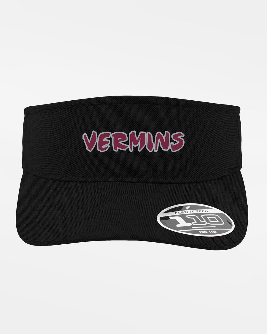 Yupoong Flexfit Functional Visor "Wesseling Vermins", Old Vermins, schwarz-DIAMOND PRIDE
