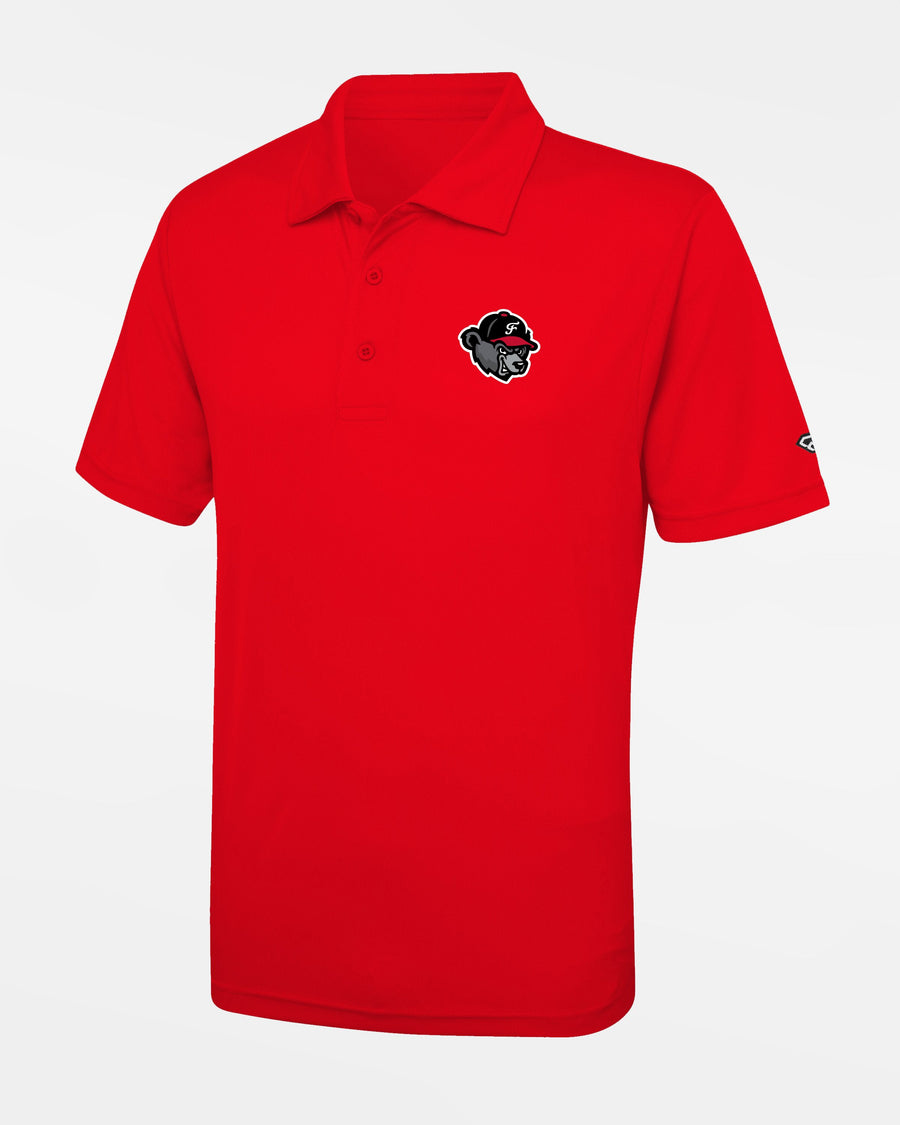 Diamond Pride Basic Functional Polo-Shirt "Freising Grizzlies", Bear, rot-DIAMOND PRIDE