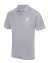 Diamond Pride Basic Functional Polo-Shirt "Freising Grizzlies", F, heather grau-DIAMOND PRIDE