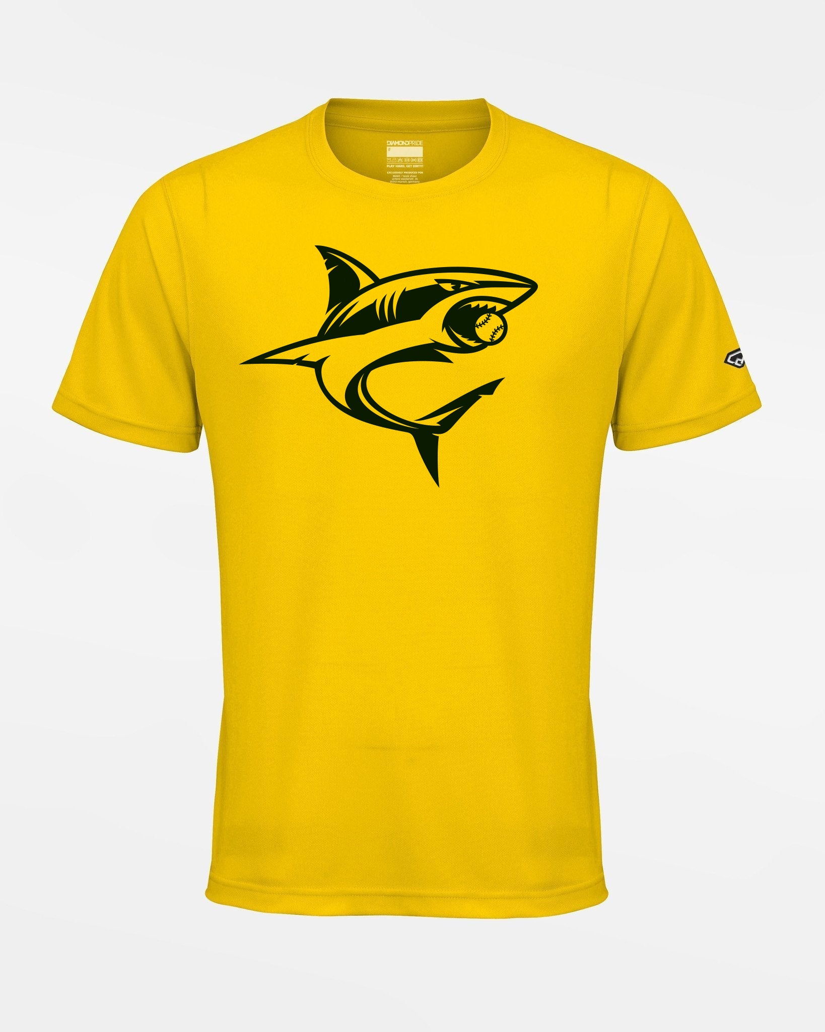 Diamond Pride Basic Functional T-Shirt "Altdorf Icesharks", Shark, gelb-DIAMOND PRIDE