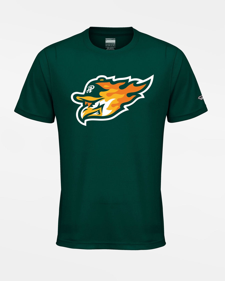 Diamond Pride Basic Functional T-Shirt "Attnang Athletics", Head, dunkelgrün-DIAMOND PRIDE