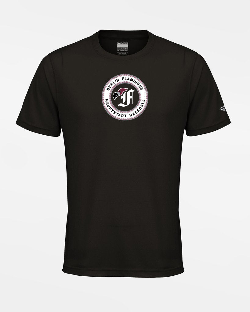 Diamond Pride Basic Functional T-Shirt, "Berlin Flamingos", Crest Baseball, schwarz-DIAMOND PRIDE