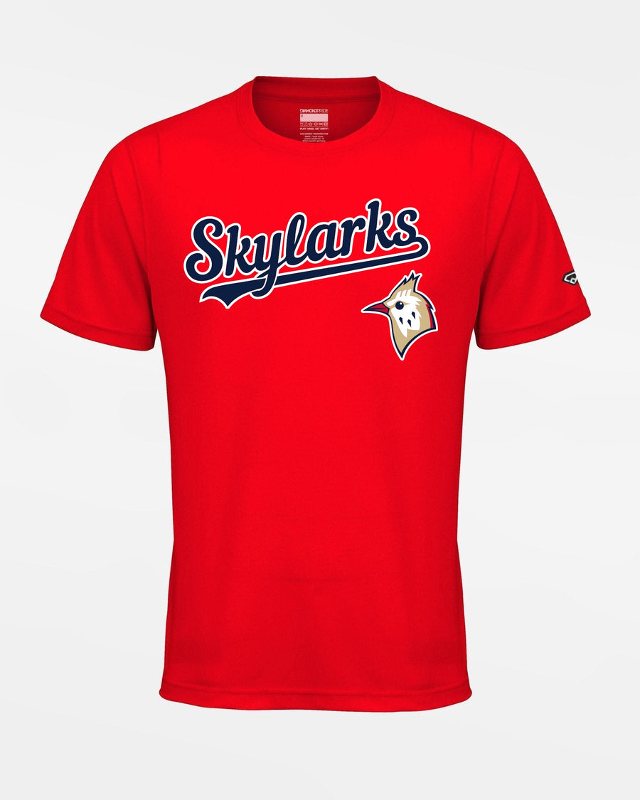 Diamond Pride Basic Functional T-Shirt "Berlin Skylarks", Script & Bird, rot-DIAMOND PRIDE