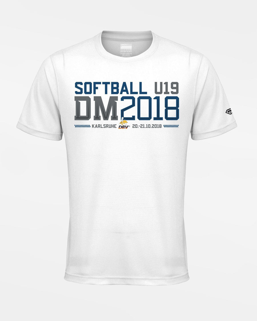 Diamond Pride Basic Functional T-Shirt "DM 2018 Softball U16 Karlsruhe", weiss-DIAMOND PRIDE