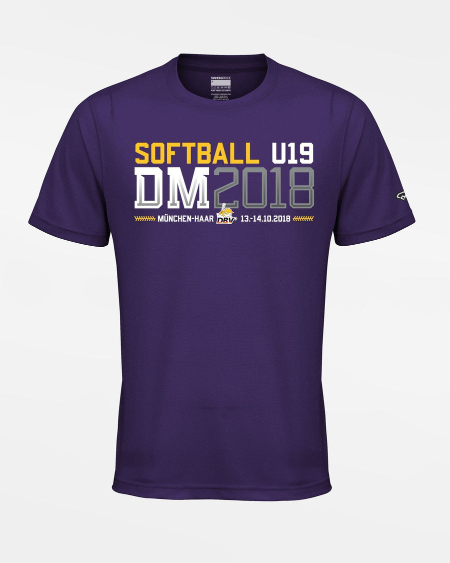 Diamond Pride Basic Functional T-Shirt "DM 2018 Softball U19 München-Haar", purple-DIAMOND PRIDE