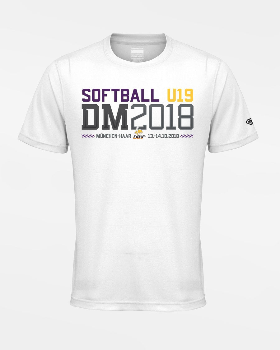 Diamond Pride Basic Functional T-Shirt "DM 2018 Softball U19 München-Haar", weiss-DIAMOND PRIDE
