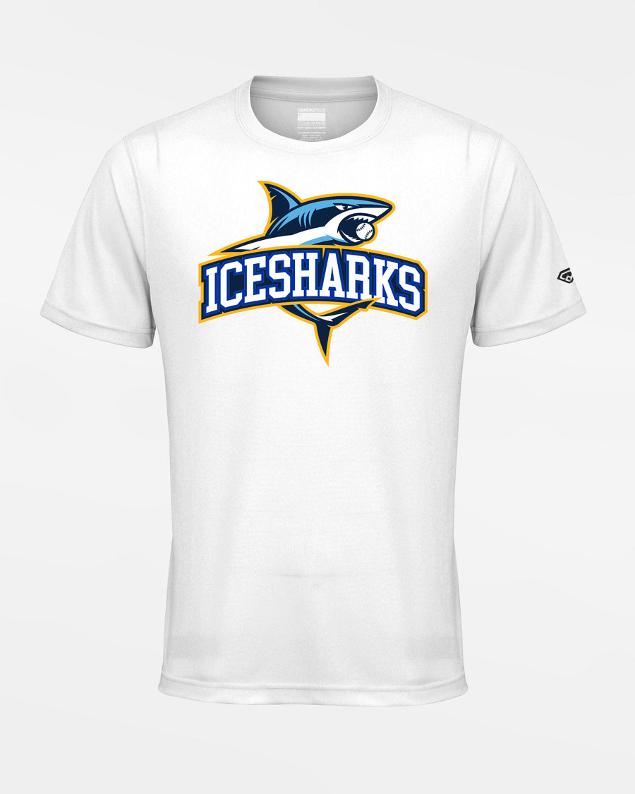 Diamond Pride Basic Functional T-Shirt "Eismannsberg Icesharks", Icesharks, weiss-DIAMOND PRIDE