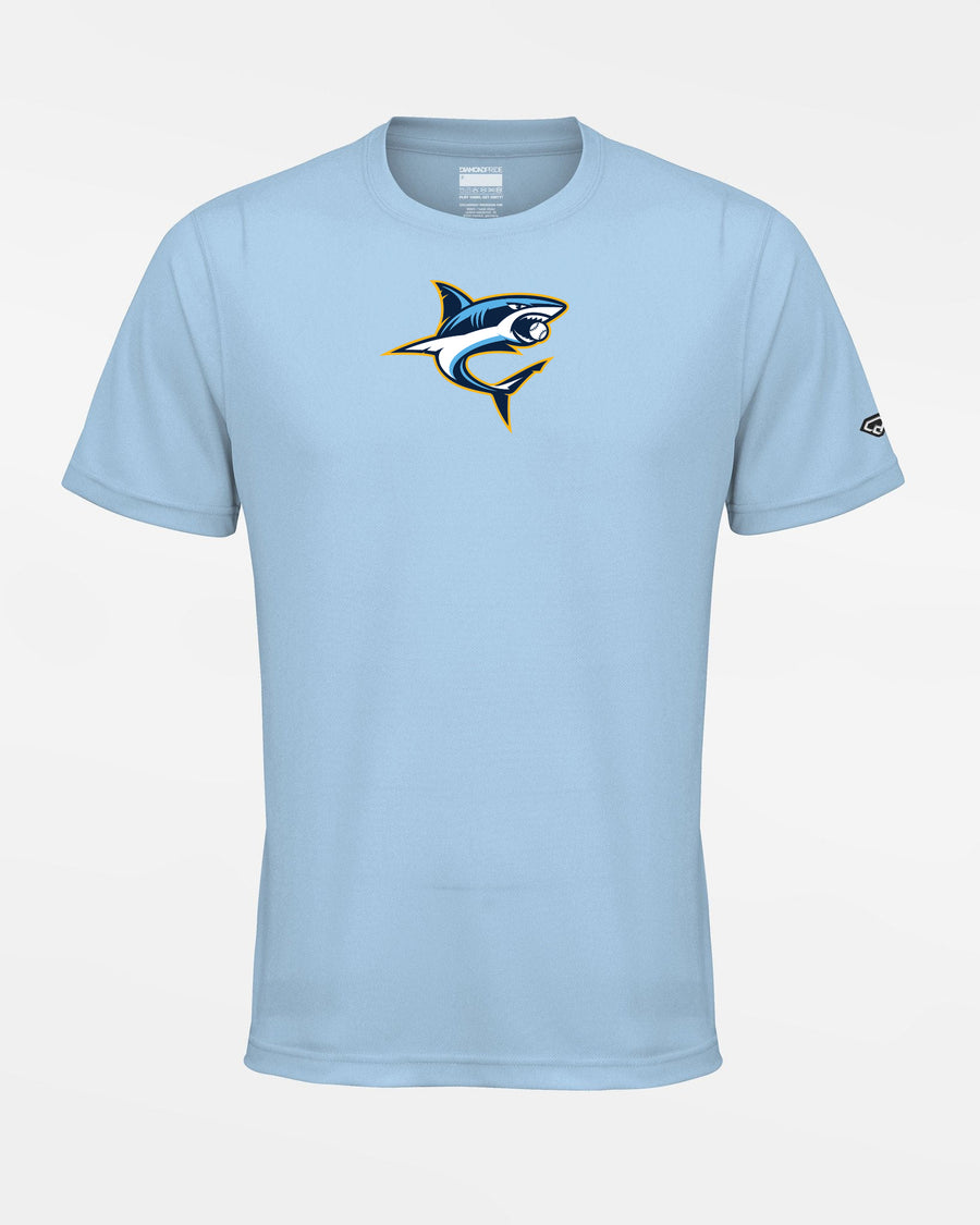 Diamond Pride Basic Functional T-Shirt "Eismannsberg Icesharks", Shark, sky blau-DIAMOND PRIDE