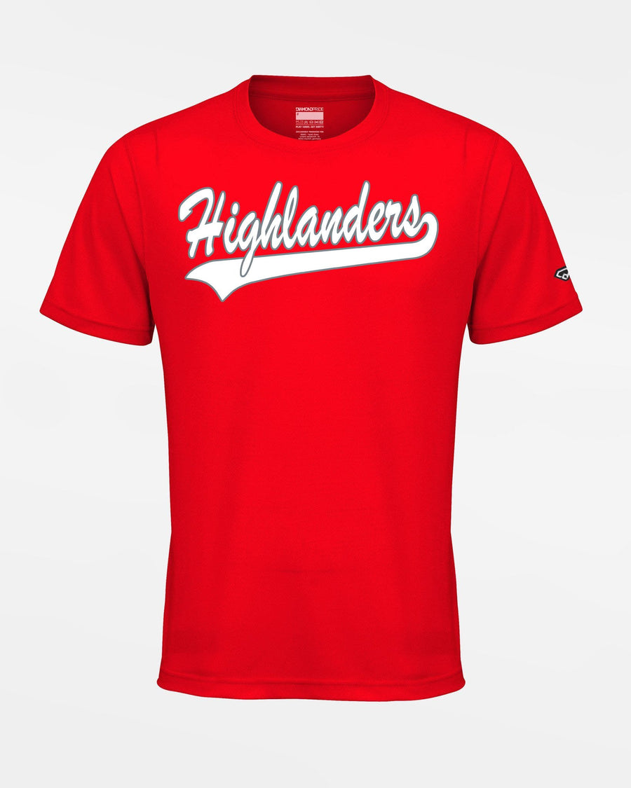 Diamond Pride Basic Functional T-Shirt "Gramastetten Highlanders", Script, rot-DIAMOND PRIDE