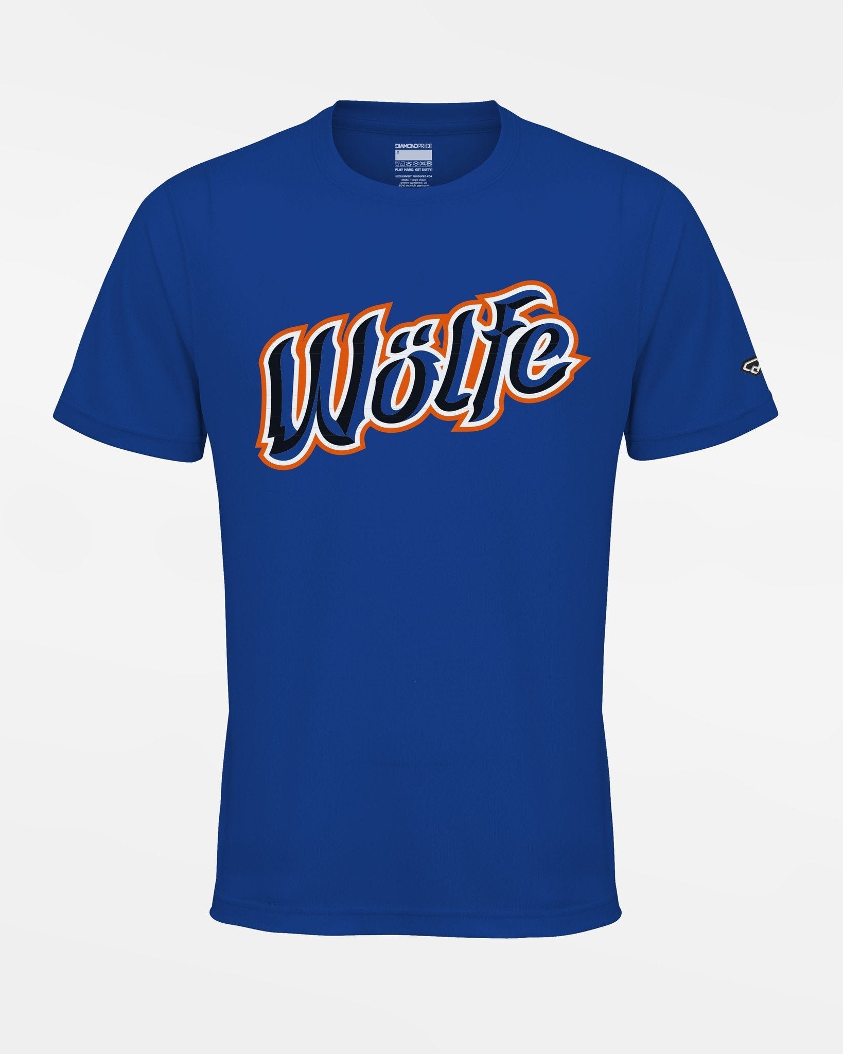 Diamond Pride Basic Functional T-Shirt "Laufer Wölfe", ORA Script, royal blau-DIAMOND PRIDE