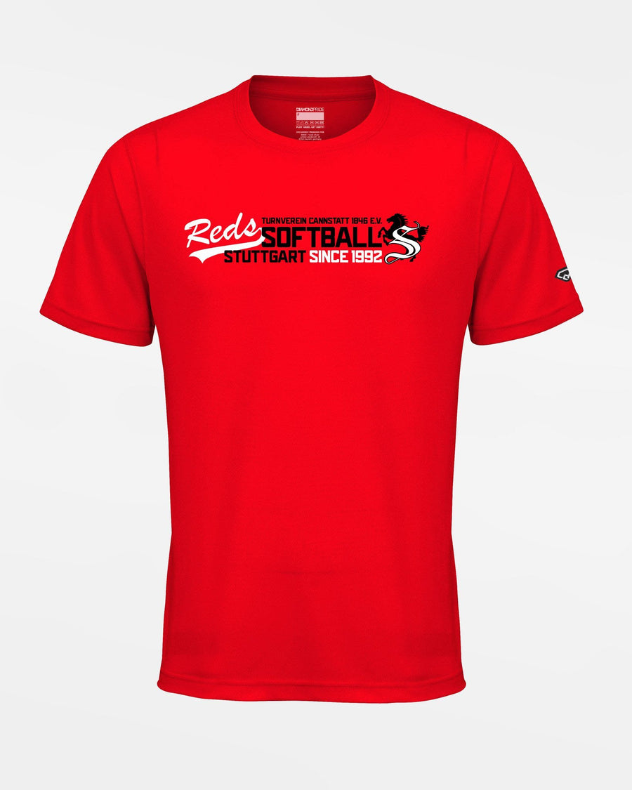 Diamond Pride Basic Functional T-Shirt "Stuttgart Reds", Softball, rot-DIAMOND PRIDE