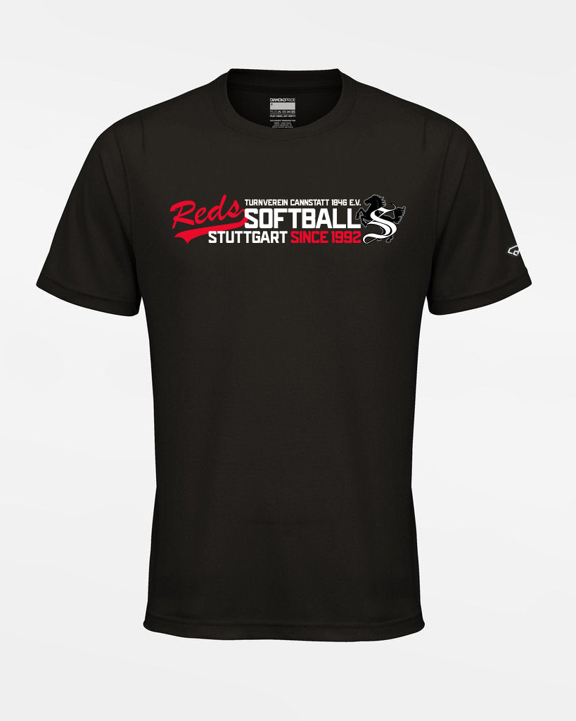 Diamond Pride Basic Functional T-Shirt, "Stuttgart Reds", Softball, schwarz-DIAMOND PRIDE