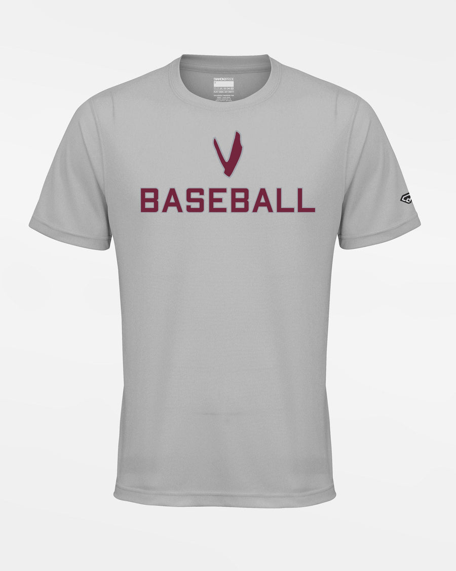 Diamond Pride Basic Functional T-Shirt "Wesseling Vermins", V & Baseball, grau-DIAMOND PRIDE