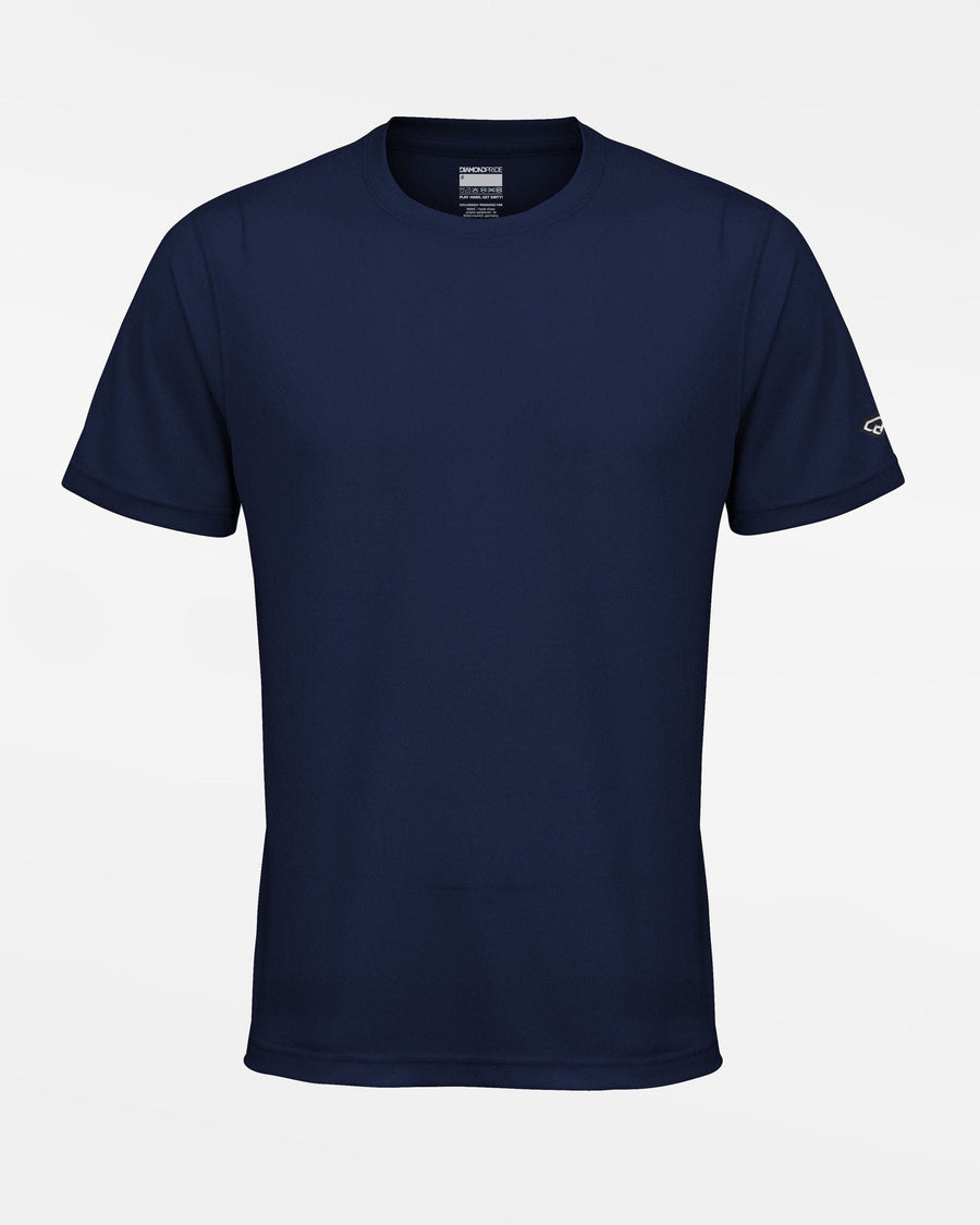 Diamond Pride Basic Functional T-Shirt, navy blau - incl. Fullcolor Print "OWB Castle", ca. 15x15 cm-DIAMOND PRIDE