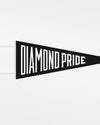 Diamond Pride Filz Pennant Flag "Diamond Pride", schwarz - weiss-DIAMOND PRIDE