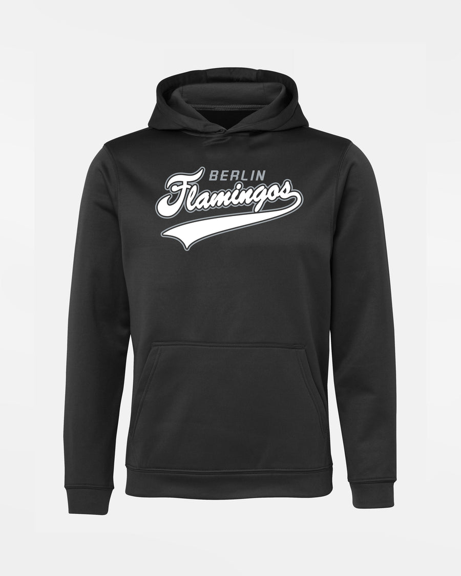 Diamond Pride Kids Basic Functional Hoodie, "Berlin Flamingos", Script, schwarz-DIAMOND PRIDE