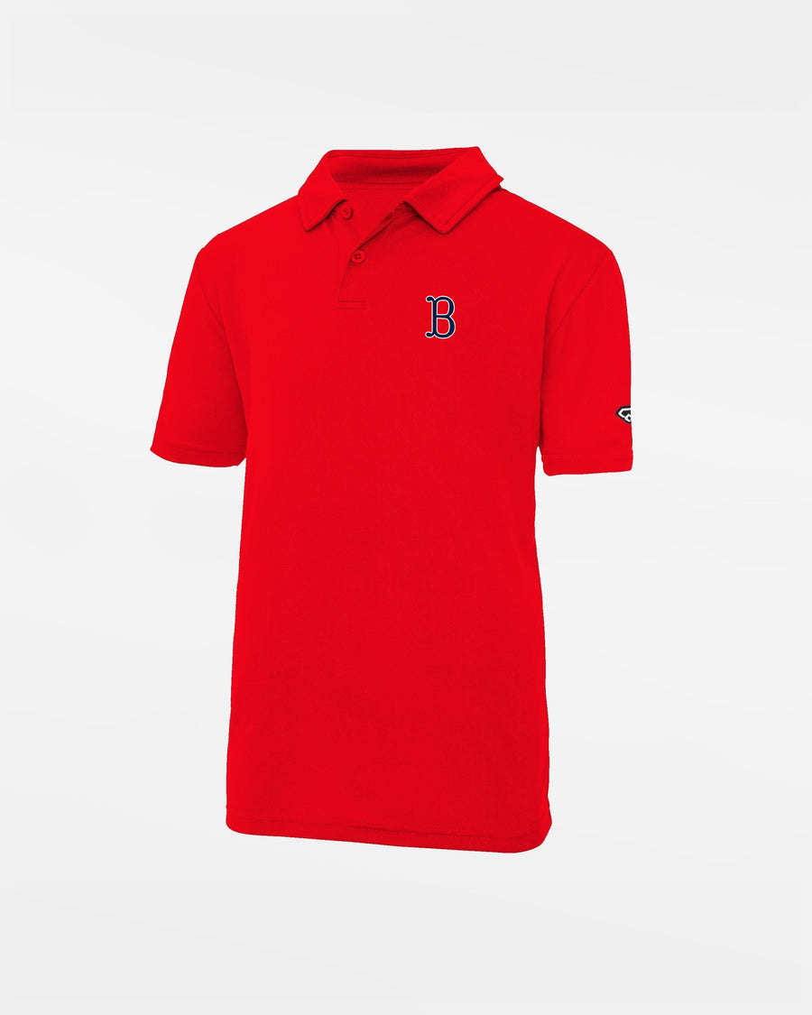 Diamond Pride Kids Basic Functional Polo-Shirt "Berlin Skylarks", B, rot-DIAMOND PRIDE