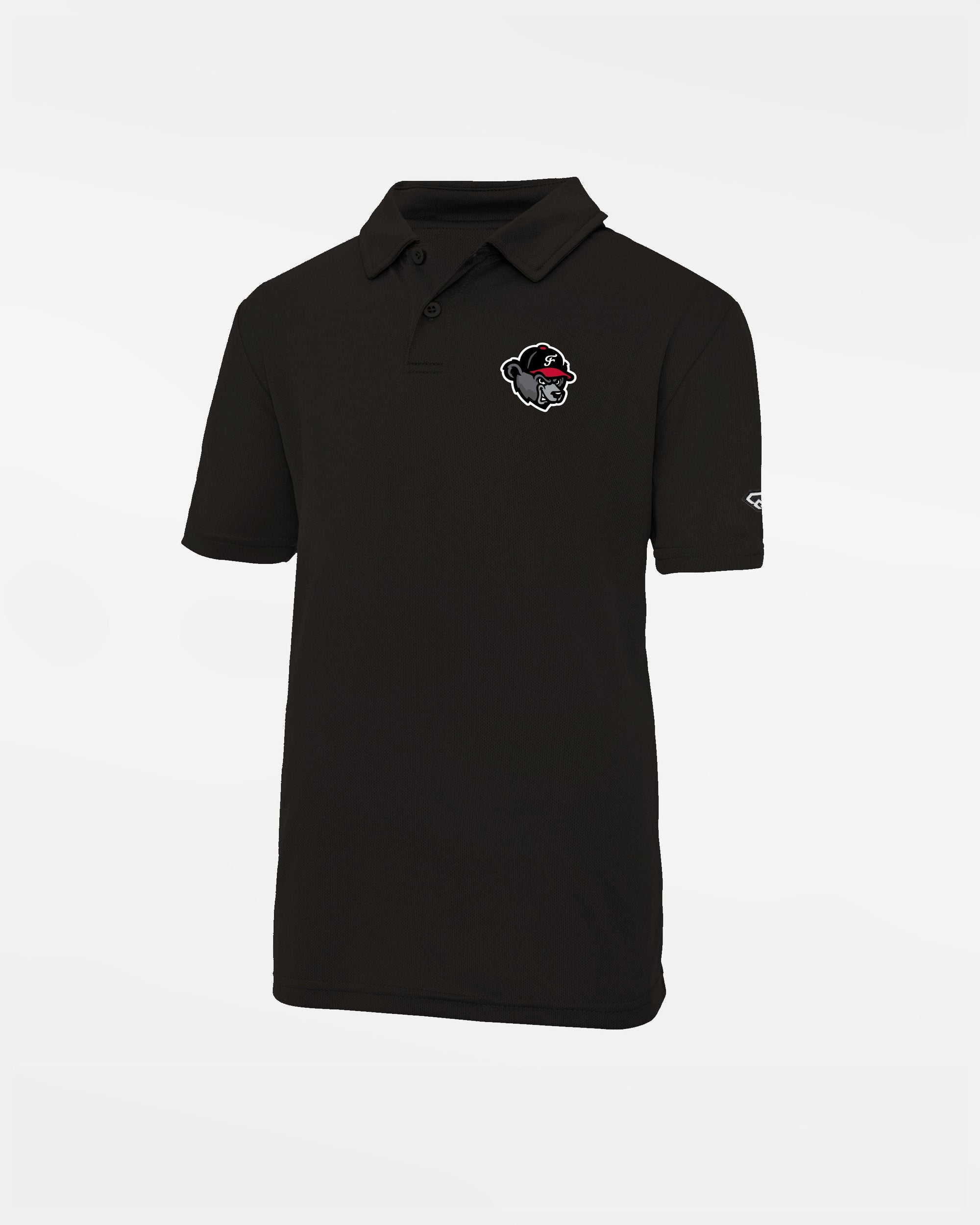 Diamond Pride Kids Basic Functional Polo-Shirt "Freising Grizzlies", Bear, schwarz-DIAMOND PRIDE