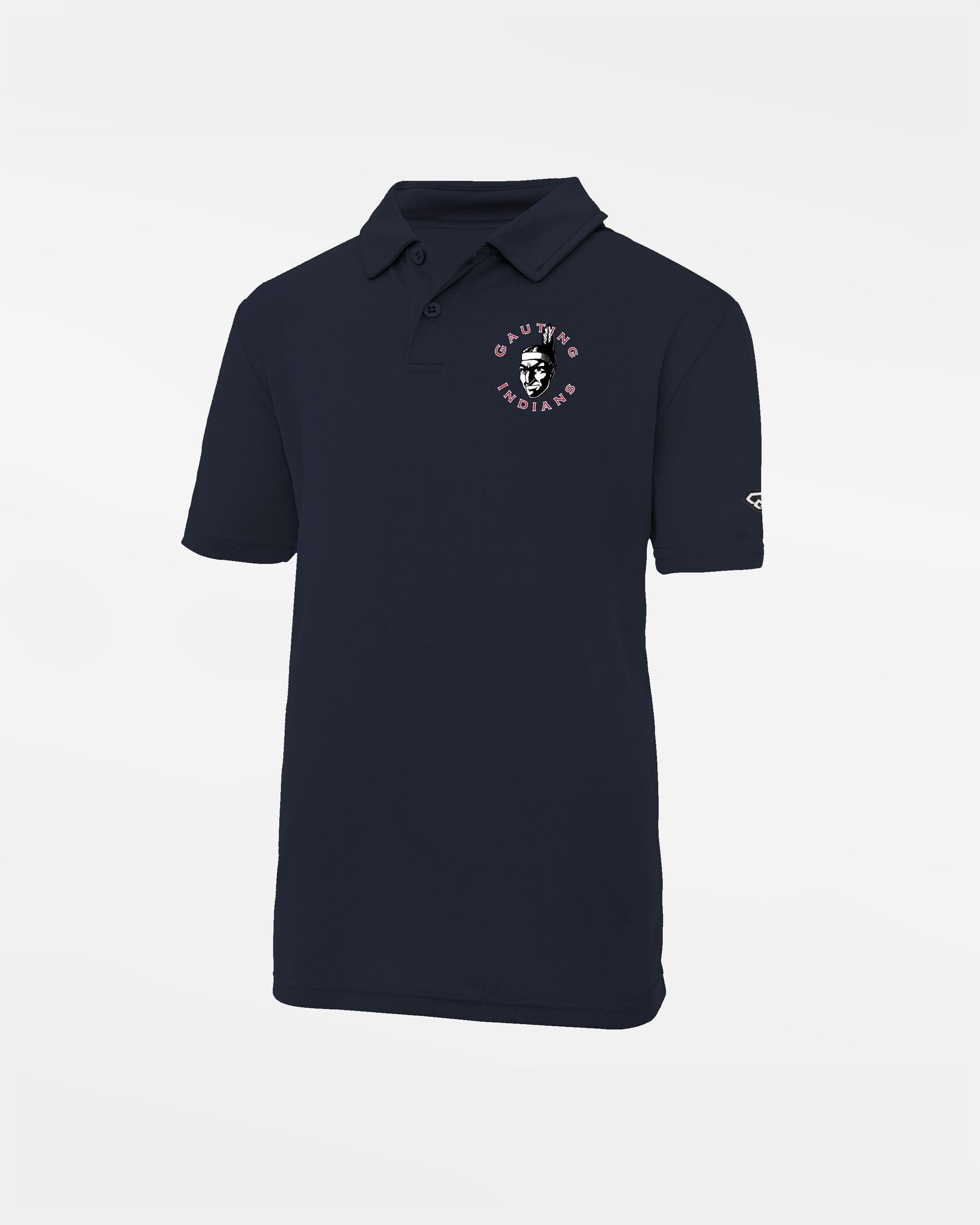 Diamond Pride Kids Basic Functional Polo-Shirt "Gauting Indians", Crest, navy blau-DIAMOND PRIDE