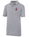Diamond Pride Kids Basic Functional Polo-Shirt "Wesseling Vermins", heather grau-DIAMOND PRIDE