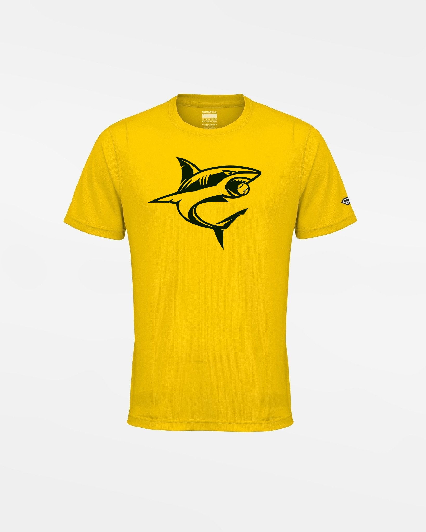 Diamond Pride Kids Basic Functional T-Shirt "Altdorf Icesharks", Shark, gelb-DIAMOND PRIDE