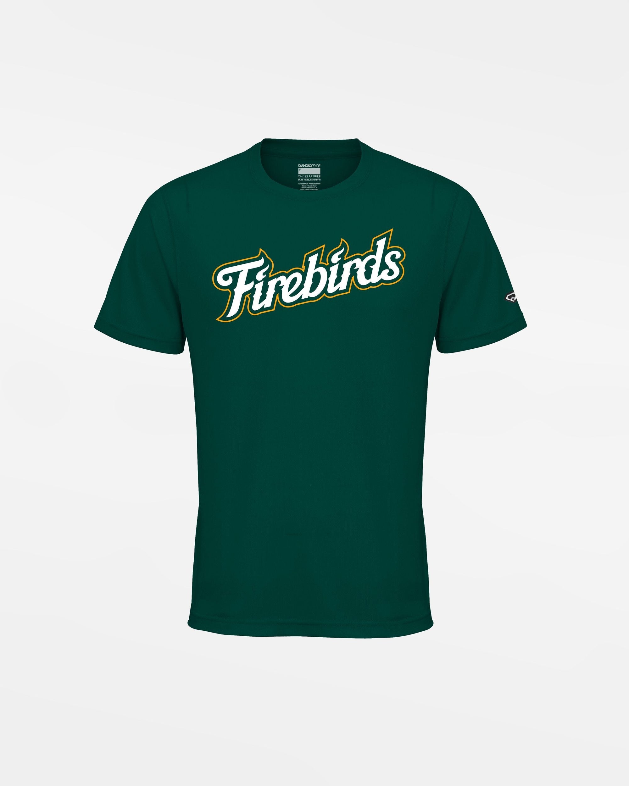 Diamond Pride Kids Basic Functional T-Shirt "Attnang Athletics", Firebirds, dunkelgrün-DIAMOND PRIDE