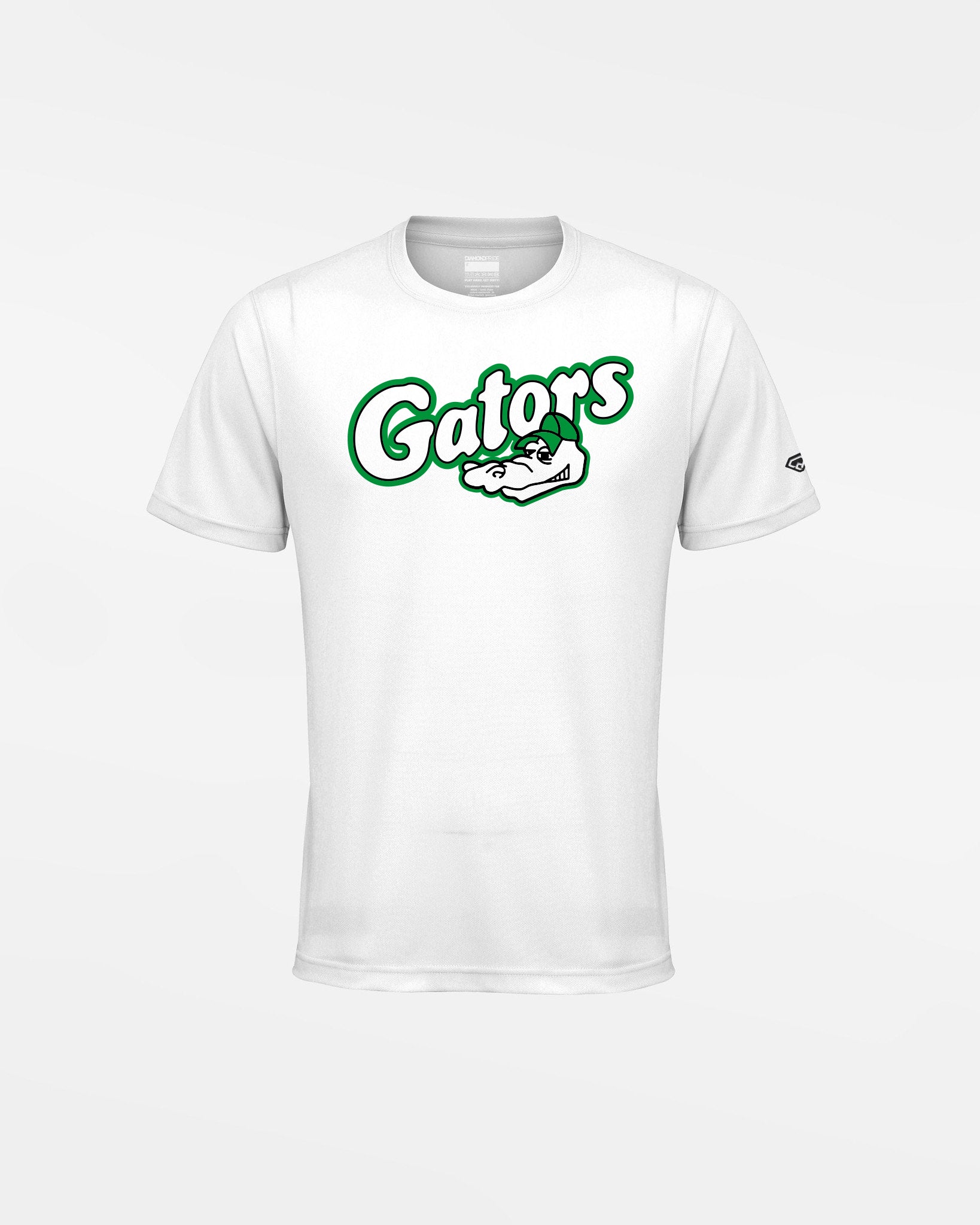 Diamond Pride Kids Basic Functional T-Shirt "Augsburg Gators", Gators & Head, weiss-DIAMOND PRIDE