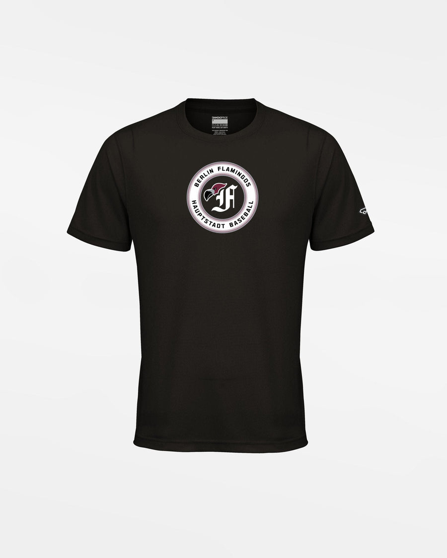 Diamond Pride Kids Basic Functional T-Shirt, "Berlin Flamingos", Crest Baseball, schwarz-DIAMOND PRIDE