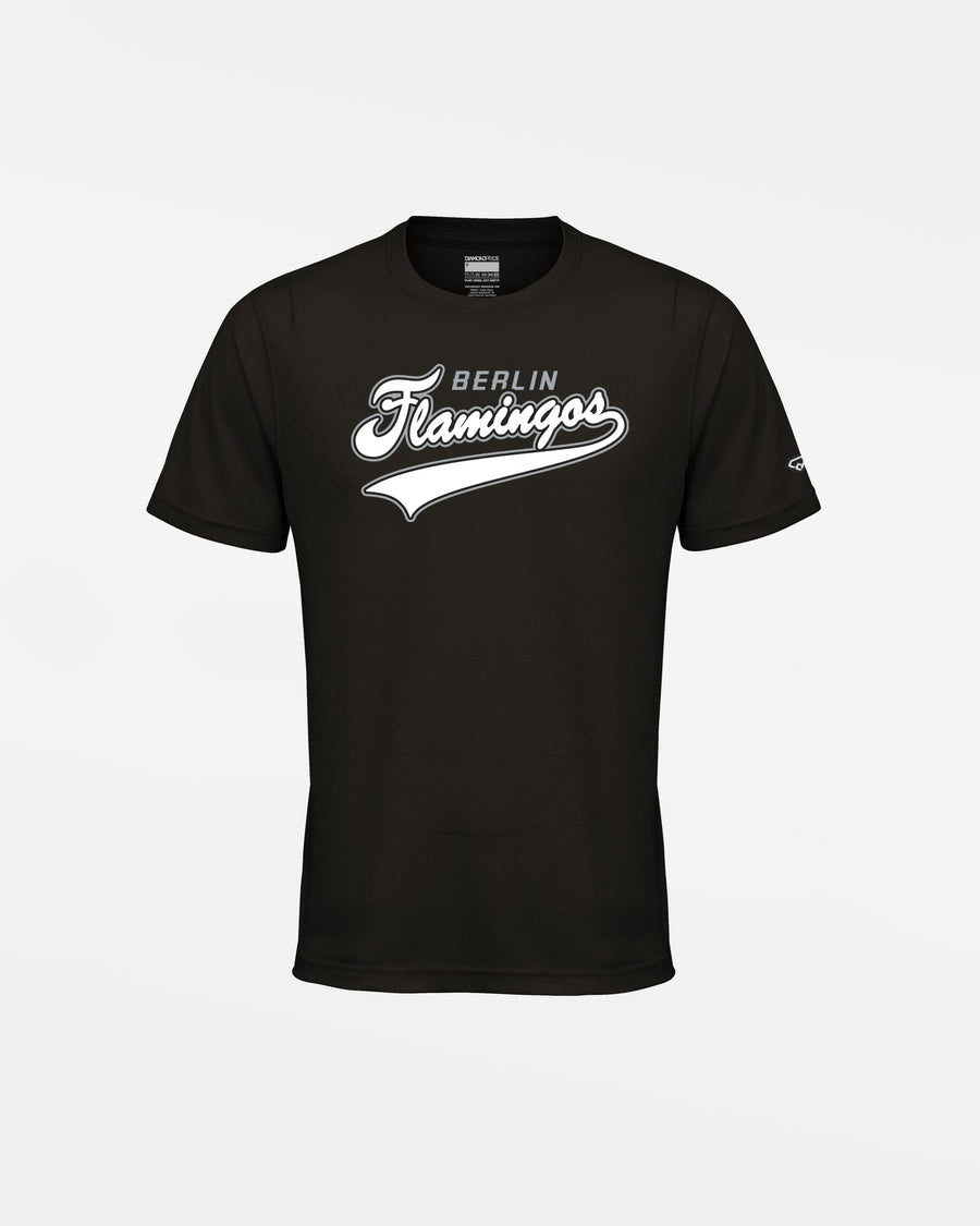 Diamond Pride Kids Basic Functional T-Shirt, "Berlin Flamingos", Script, schwarz-DIAMOND PRIDE