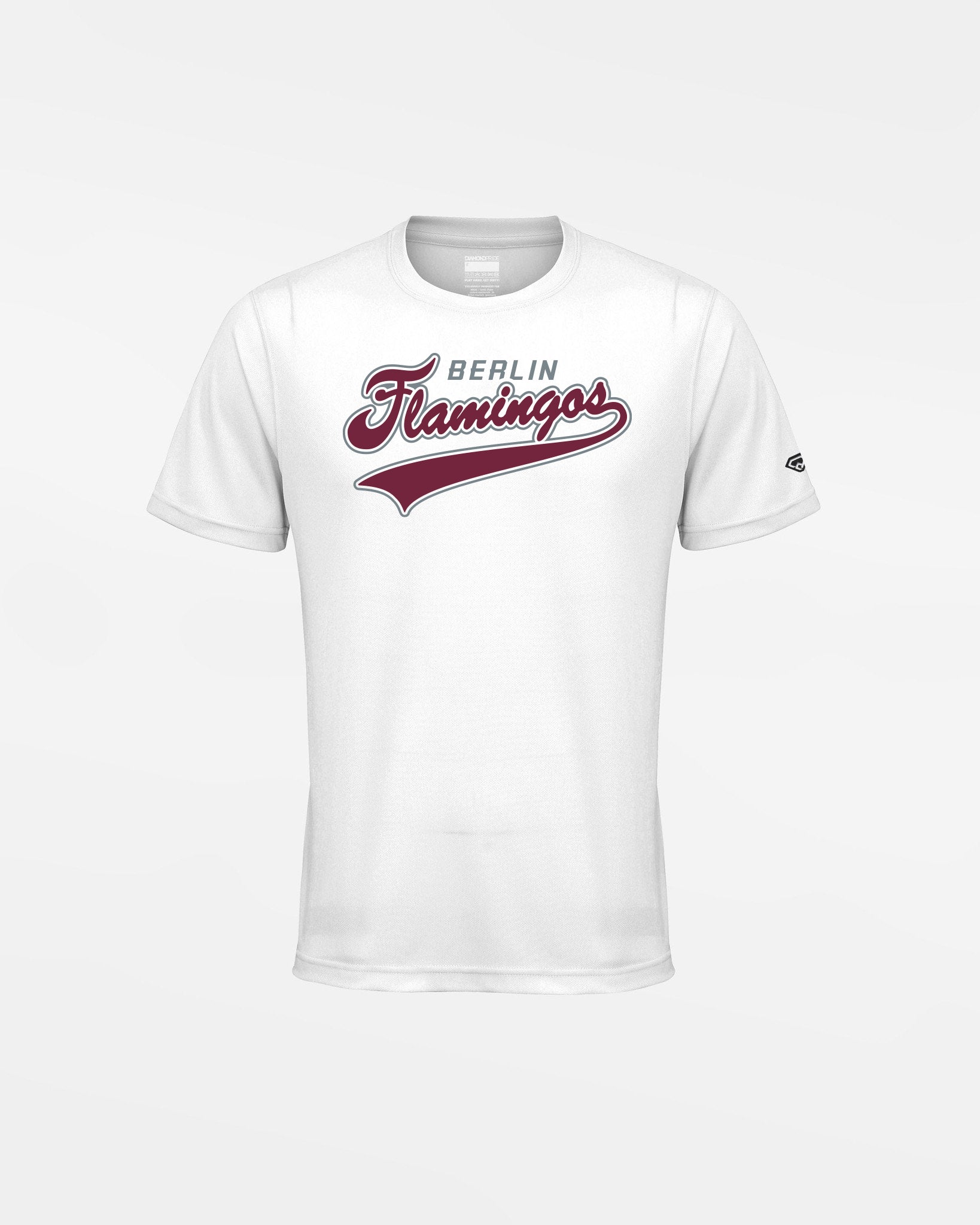 Diamond Pride Kids Basic Functional T-Shirt, "Berlin Flamingos", Script, weiss-DIAMOND PRIDE
