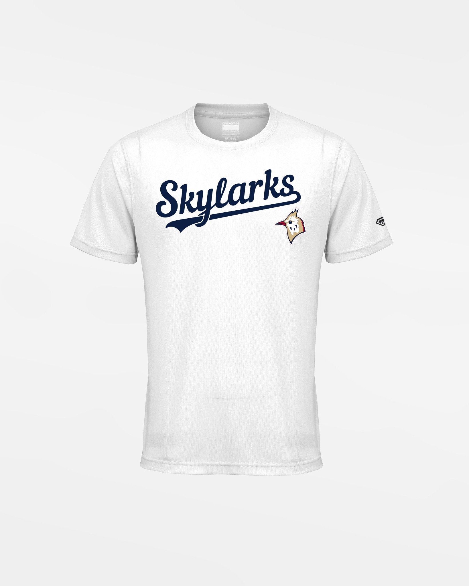 Diamond Pride Kids Basic Functional T-Shirt "Berlin Skylarks", Script & Bird, weiss-DIAMOND PRIDE