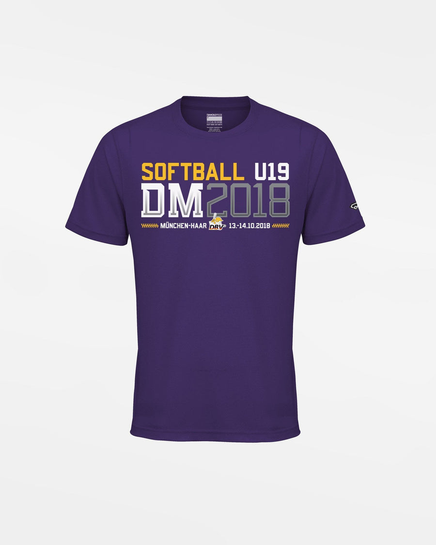 Diamond Pride Kids Basic Functional T-Shirt "DM 2018 Softball U19 München-Haar", purple-DIAMOND PRIDE