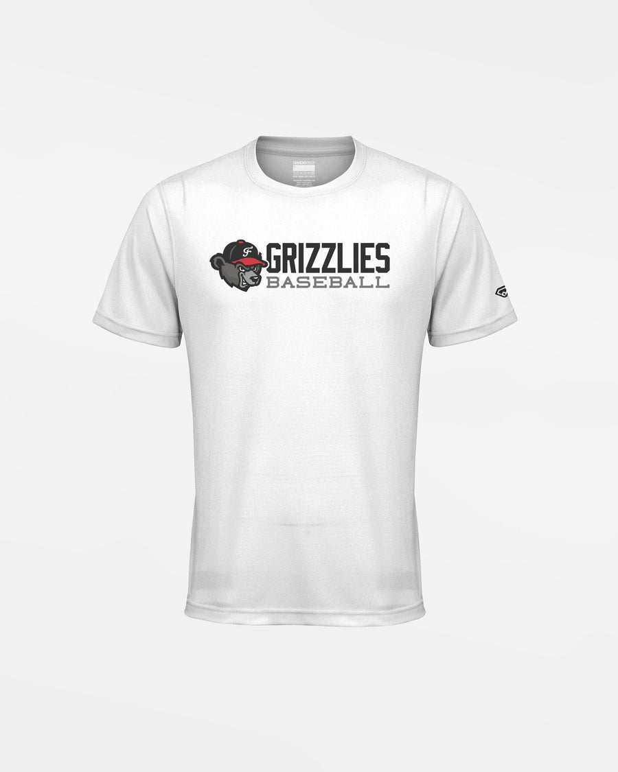 Diamond Pride Kids Basic Functional T-Shirt "Freising Grizzlies", Bear Baseball, weiss-DIAMOND PRIDE