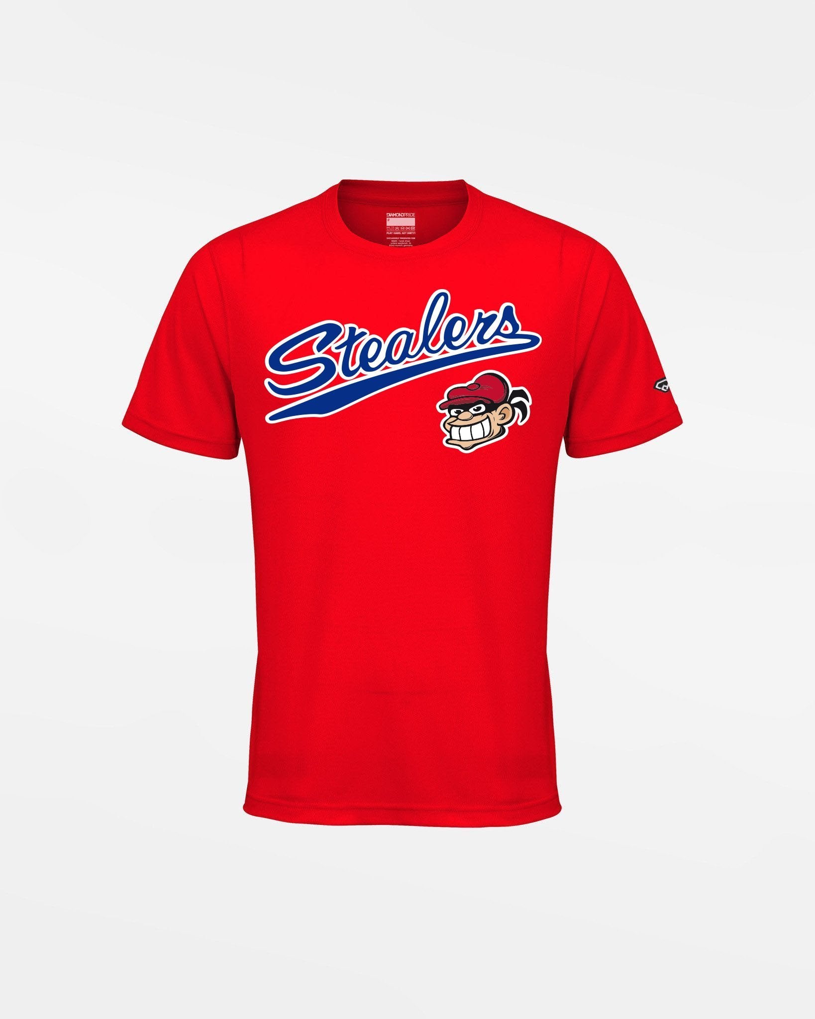 Diamond Pride Kids Basic Functional T-Shirt "Hamburg Stealers", Script & Head, rot-DIAMOND PRIDE