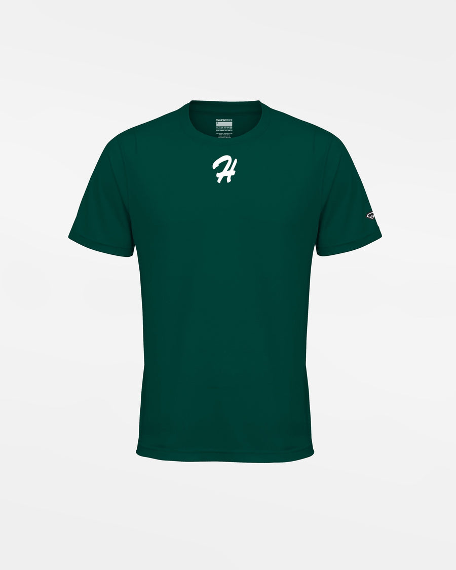 Diamond Pride Kids Basic Functional T-Shirt "Herrenberg Wanderers", H, dunkelgrün-DIAMOND PRIDE
