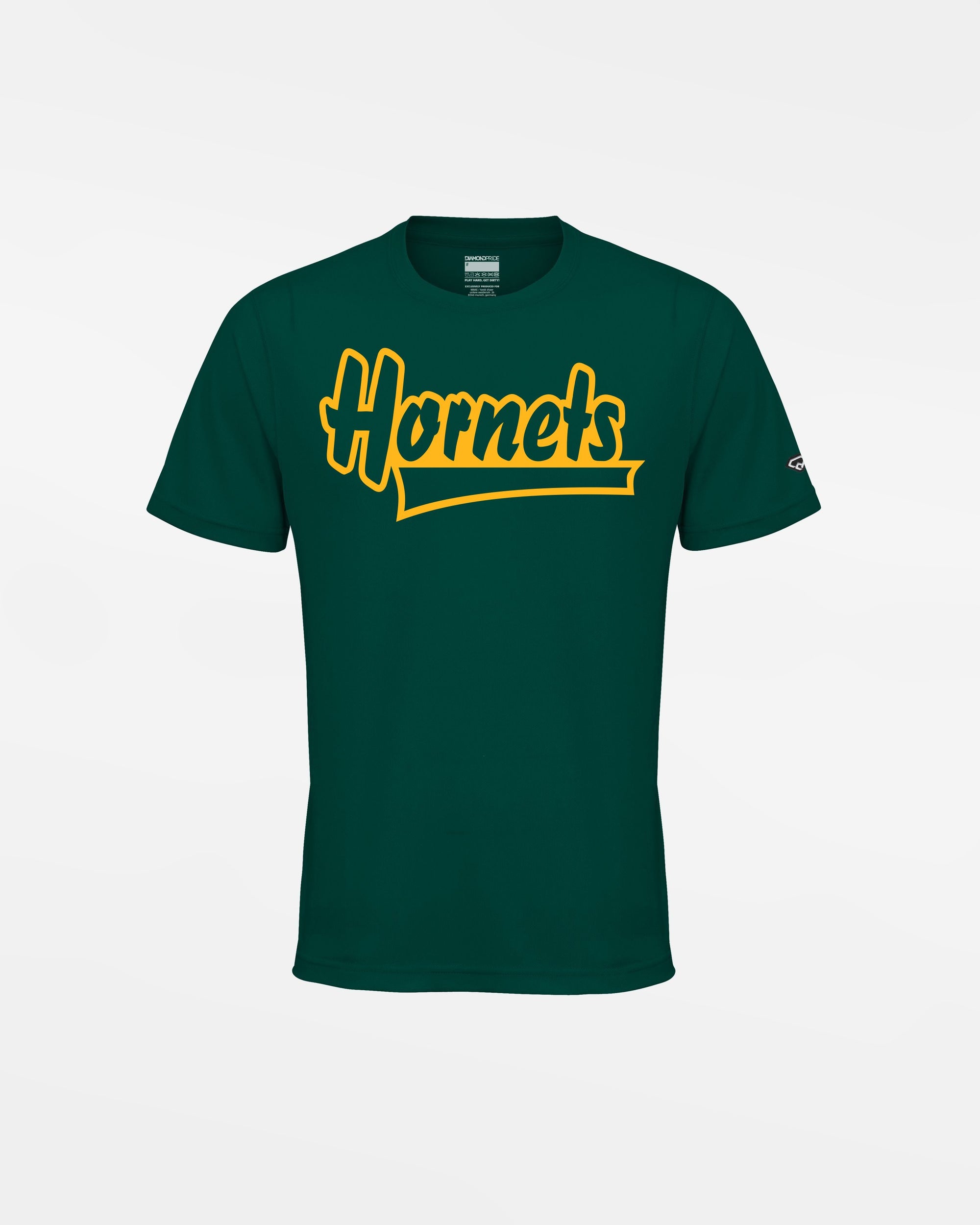 Diamond Pride Kids Basic Functional T-Shirt "Saarlouis Hornets", dunkelgrün-DIAMOND PRIDE