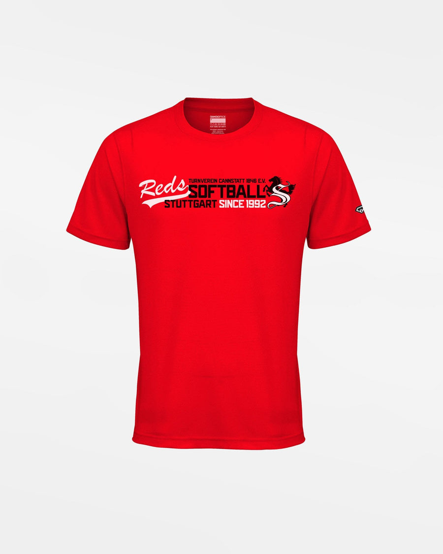 Diamond Pride Kids Basic Functional T-Shirt "Stuttgart Reds", Softball, rot-DIAMOND PRIDE