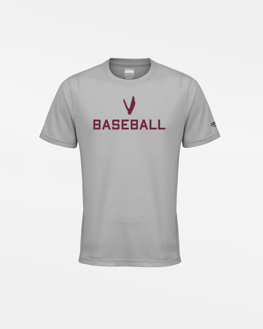 Diamond Pride Kids Basic Functional T-Shirt "Wesseling Vermins", V & Baseball, grau-DIAMOND PRIDE
