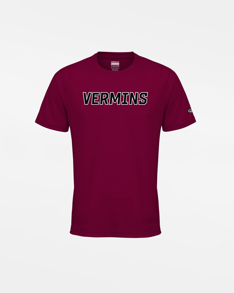 Diamond Pride Kids Basic Functional T-Shirt "Wesseling Vermins", Vermins, maroon-rot-DIAMOND PRIDE