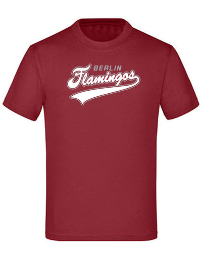 Diamond Pride Kids Premium Light T-Shirt, "Berlin Flamingos", Script, weinrot-DIAMOND PRIDE