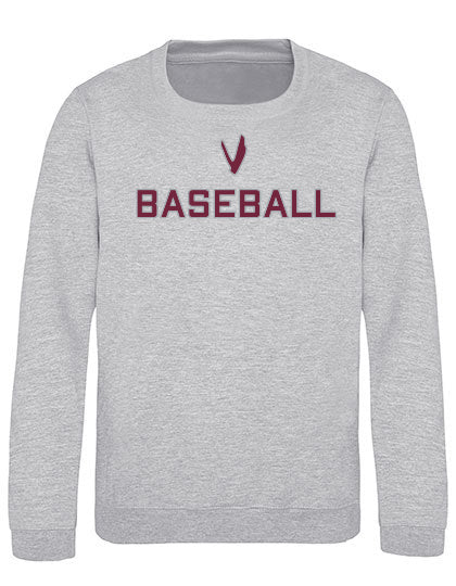 Diamond Pride Kids Premium Sweater "Wesseling Vermins", V & Baseball, heather grau-DIAMOND PRIDE