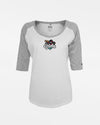 Diamond Pride Ladies 3/4 Contrast Raglan T-Shirt "Freising Grizzlies", Grizzlies, weiss-heather grau-DIAMOND PRIDE