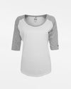 Diamond Pride Ladies 3/4 Contrast Raglan T-Shirt, weiss-heather grau-DIAMOND PRIDE